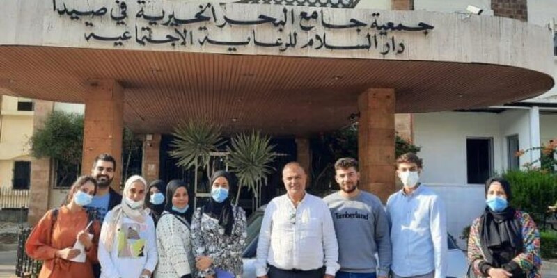 طلاب الإشراف الصحي الاجتماعي في دار السلام للقاء المسنين